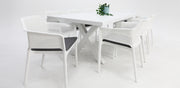 Ravenne Bailey Armchair 9pc Dining Setting - White